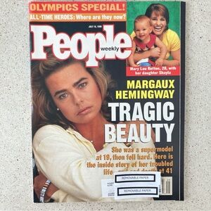 MARGAUX HEMINGWAY People Magazine July 15 1996  Address Label - Mary Lou Retton